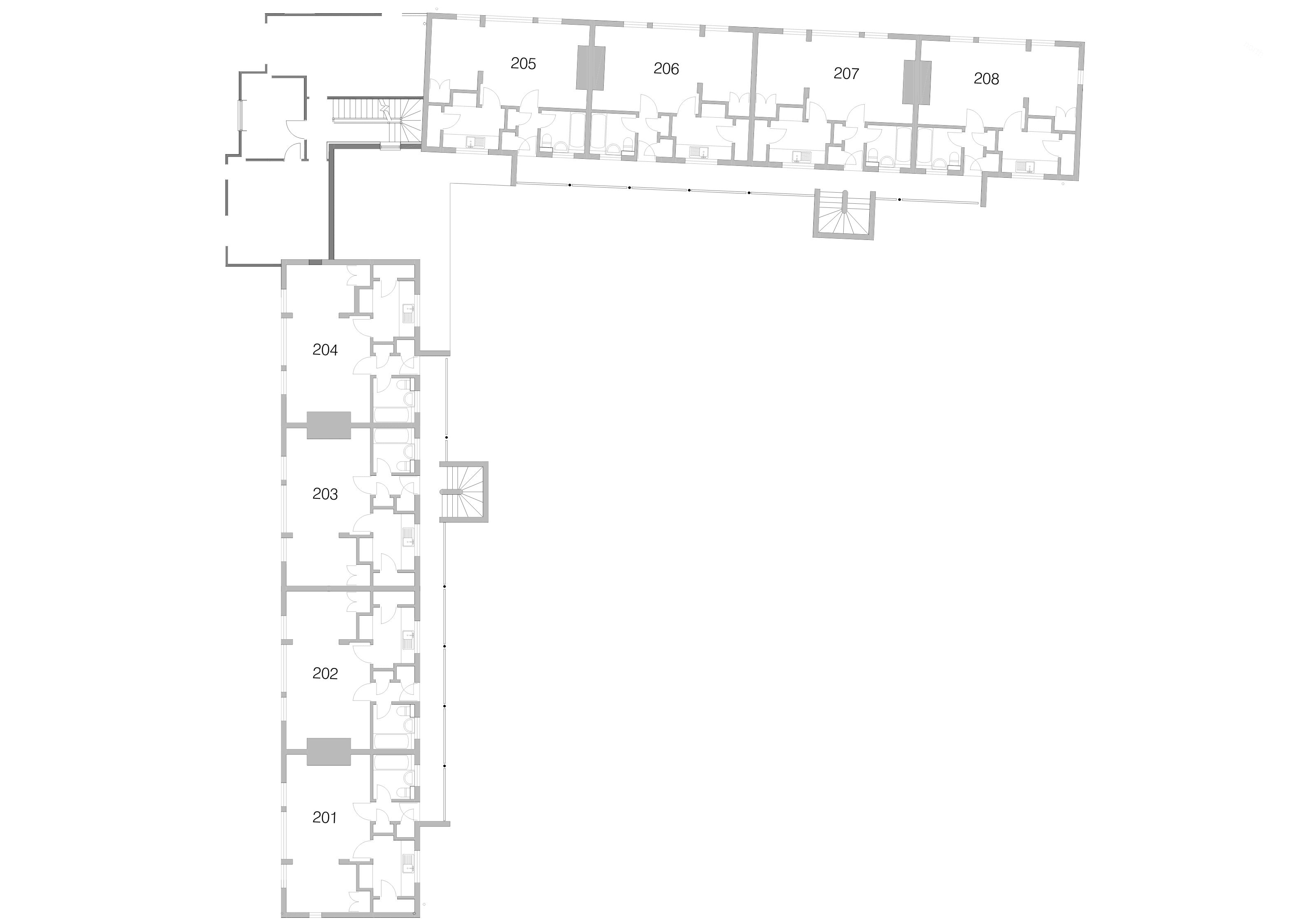 1 bed classic flat plan at Duncan Smith House