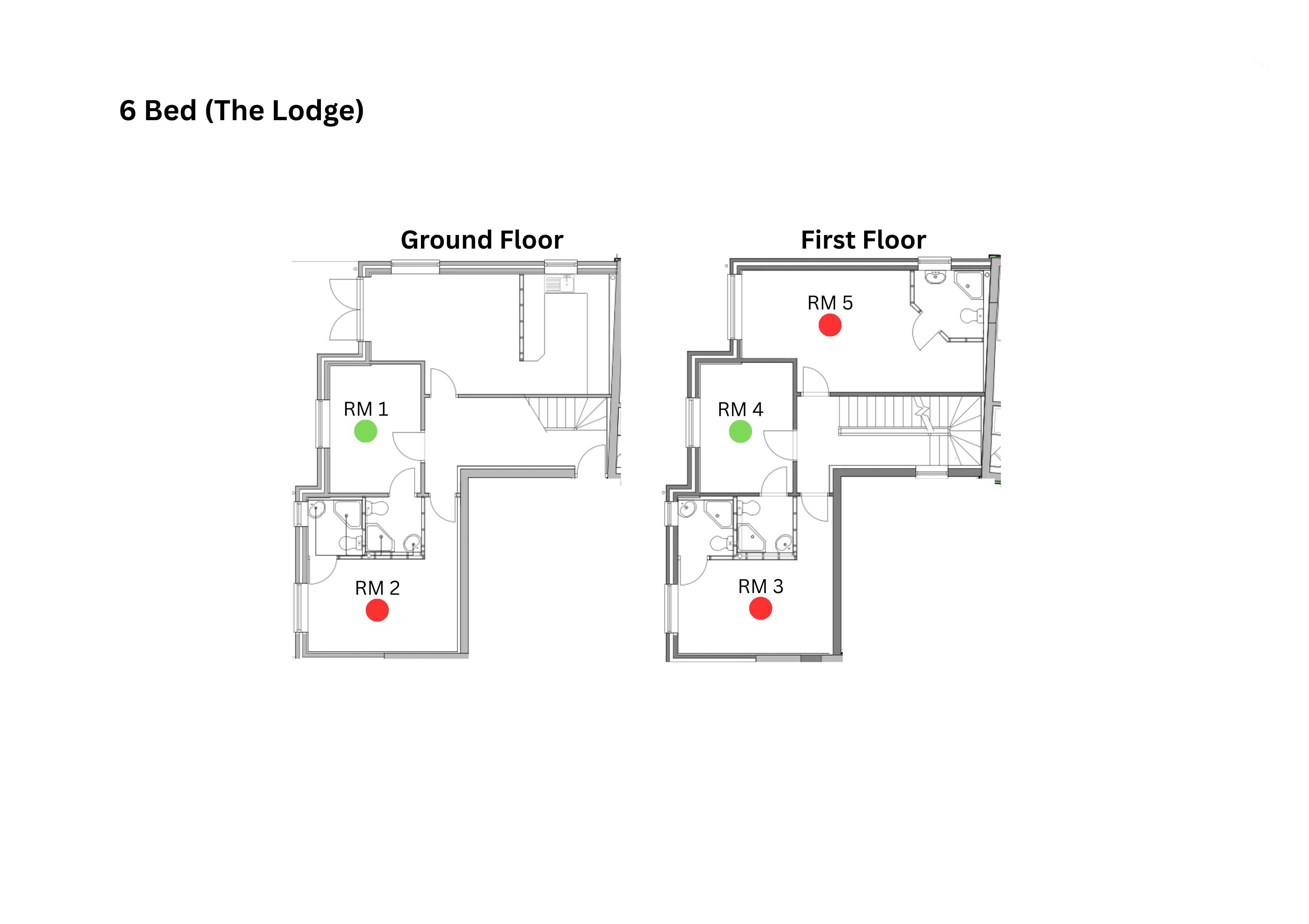 The Lodge six bed floor plan at Duncan Smith House